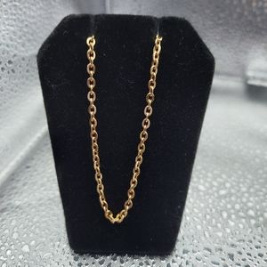 Vintage Germany made Lightweight Goldtone 24" Chain. VGC & Attractive.